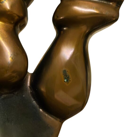 Abstract Modern Kiss Sculpture 15 inch AS IS Couple Love Home Decor - Picture 9 of 16